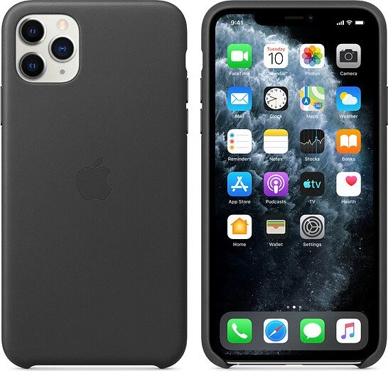 Apple Leder Case für iPhone 11 Pro Max schwarz