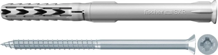 fischer SXR 6x60 Z K (8) Schrauben/Dübel-Sortiment, 8 Stück