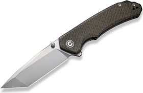Civivi Brazen Flipper Taschenmesser green coarse micarta/black hand rubbed damascus