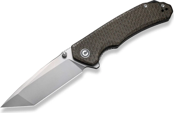 Civivi Brazen Flipper Taschenmesser green coarse micarta/black hand rubbed damascus