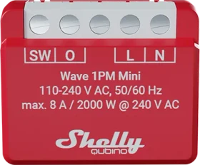 Shelly Qubino Wave 1PM Mini, 1-Kanal, Unterputz, Schaltaktor
