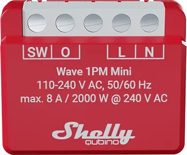 Shelly Qubino Wave 1PM Mini, 1-Kanal, Unterputz, Schaltaktor