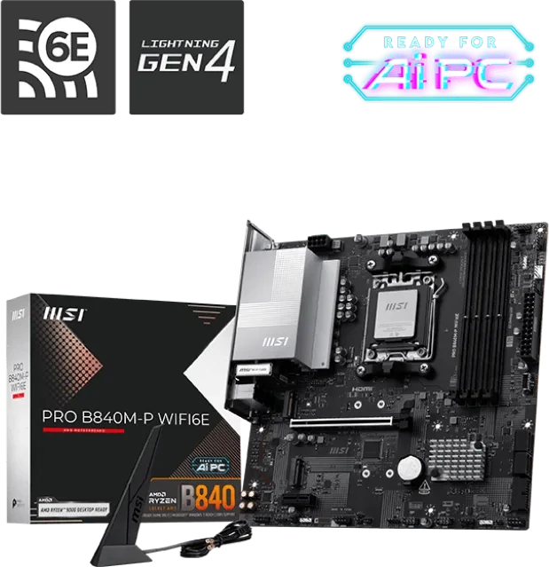 MSI PRO B840M-P WIFI6E (AMD AM5)