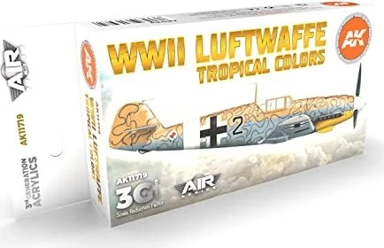 AK-Interactive 3rd Gen Acrylic Colors WWII Luftwaffe Tropical Colors Farbset, 6-tlg.