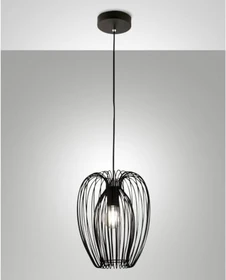 Fabas Luce Camp Pendelleuchte schwarz Ø25cm