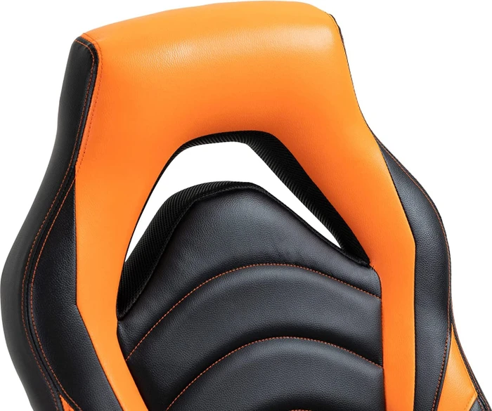 CLP Foxton Kunstleder Gamingstuhl, schwarz/orange