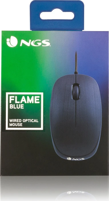 NGS Flame Wired Mouse blau, USB