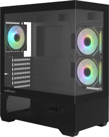 Zalman Chronix Black, schwarz, Glasfenster