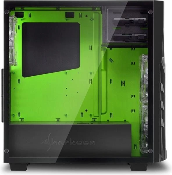 Sharkoon DG7000-G grün, Glasfenster