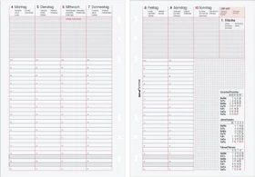 bind Kalender Ersatzeinlage 1 Woche/2 Seiten 2025, A5