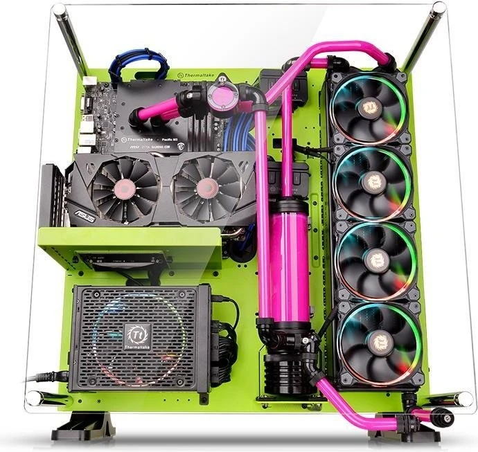 Thermaltake Core P5 grün, Acrylfenster