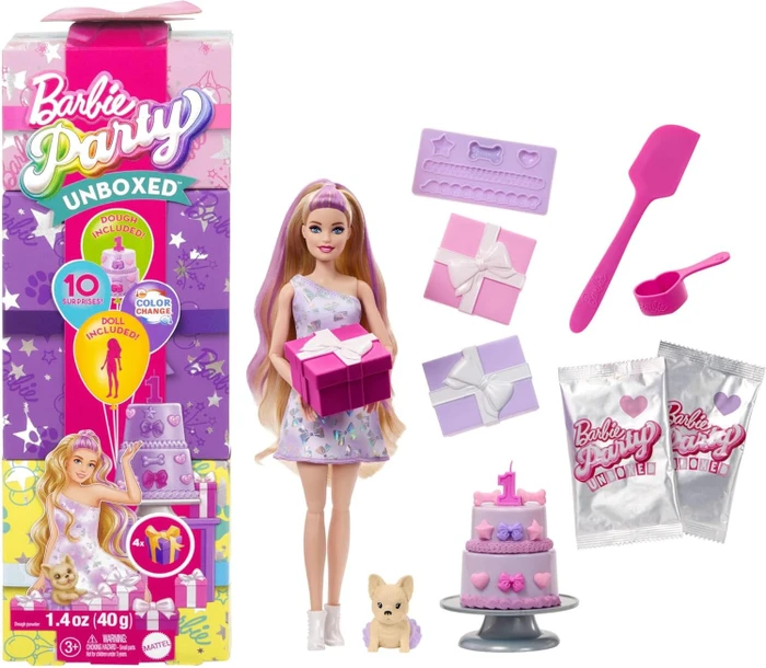 Mattel Barbie - Party Unboxed Haustier-Geburtstagsserie