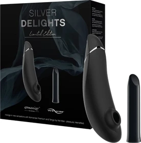 Womanizer Silver Delights Collection Womanizer Premium + We-Vibe Tango