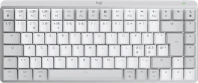 Logitech MX Mechanical Mini for Mac, Pale Grey, Logi Bolt, Kailh Choc V2 LOW PROFILE BROWN, USB/Bluetooth, ND (920-010797)