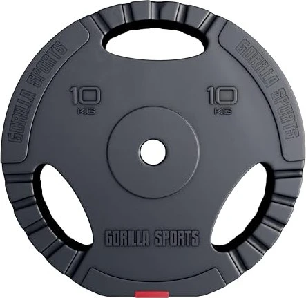 Gorilla Sports Kunststoff Gripper Hantelscheibe 10kg