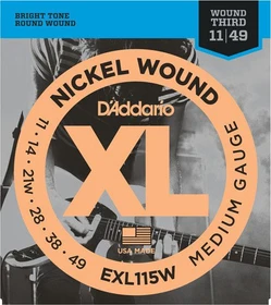D'Addario XL Nickel Wound Medium Blues / Jazz Rock Wound 3rd