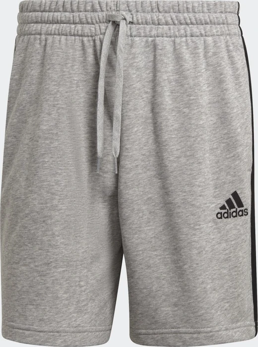 adidas Essentials French Terry 3-Streifen Shorts medium grey heather/black (Herren)