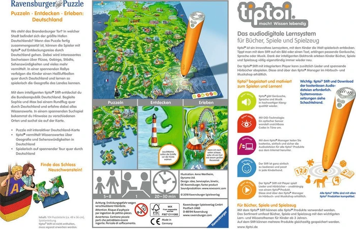 Ravensburger tiptoi Puzzle: Puzzeln, Entdecken, Erleben: Deutschland