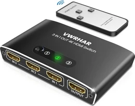 VWRHar HDMI Switch 3-in 1-out 4K/30Hz (verschiedene Farben)