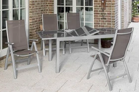 Merxx Carrara Gartenmöbel-Set taupe, 5-tlg.