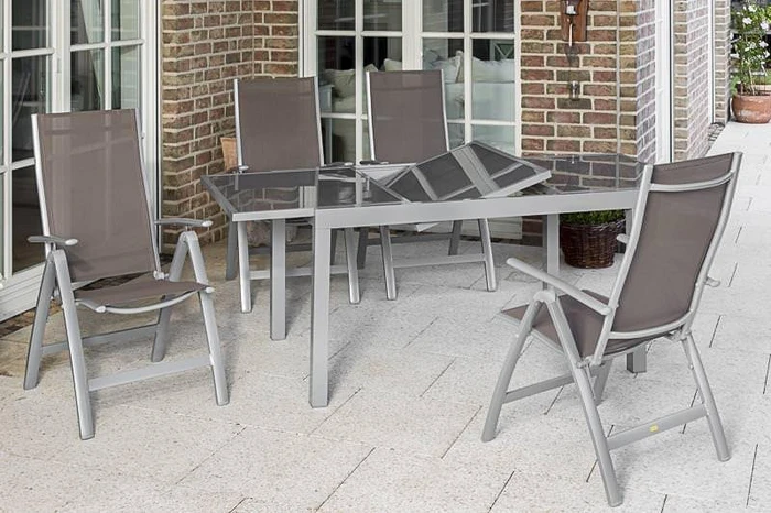 Merxx Carrara Gartenmöbel-Set taupe, 5-tlg.