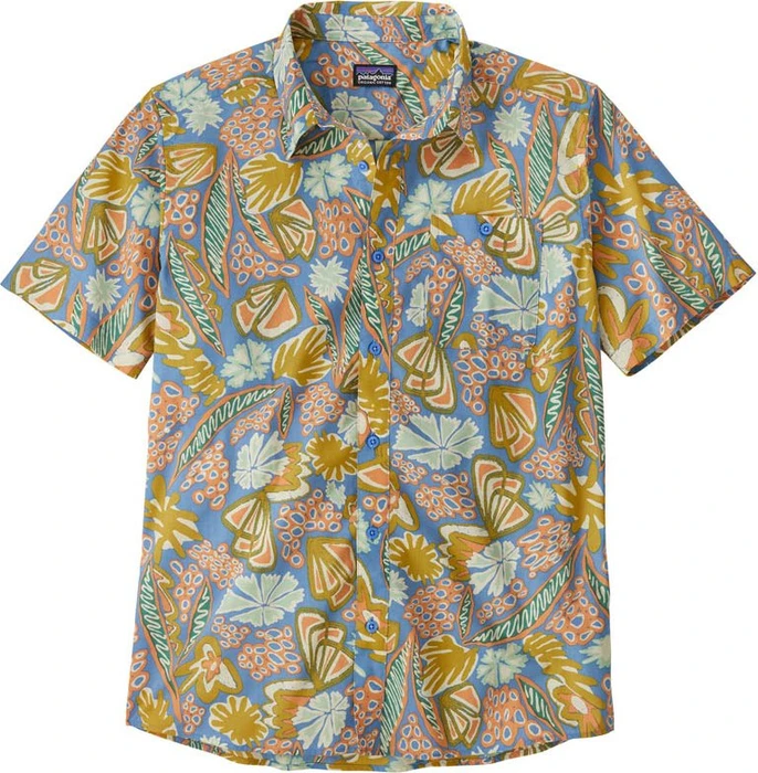 Patagonia Go-To Hemd kurzarm flourish/abundant blue (Herren)