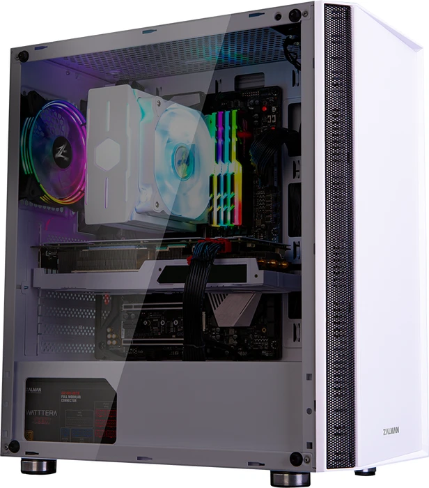 Zalman R2, weiß, Glasfenster