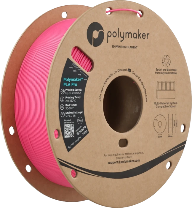 Polymaker PLA, Magenta, Spule, 1.75mm, 1.00kg