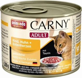 animonda Carny Adult Rind, Huhn und Entenherzen, 1.20kg (6x 200g)