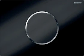Geberit Sigma10 berührungslos Batteriebetrieb Betätigungsplatte schwarz/glanzverchromt