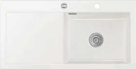 systemceram Mera 100 SL F Einbau Becken rechts mit Ablauffernbedienung grönland
