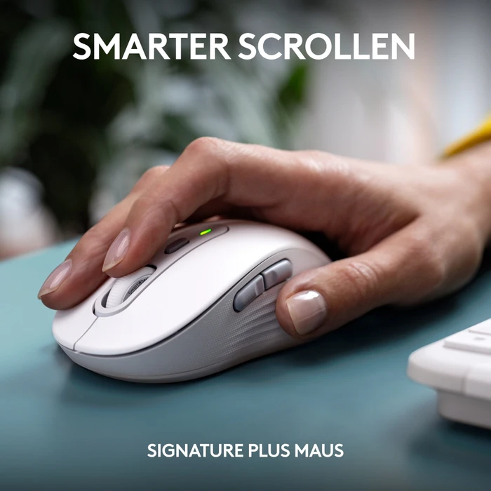 Logitech MK950 Signature Slim Combo Off-White, Logi Bolt, USB/Bluetooth, DE