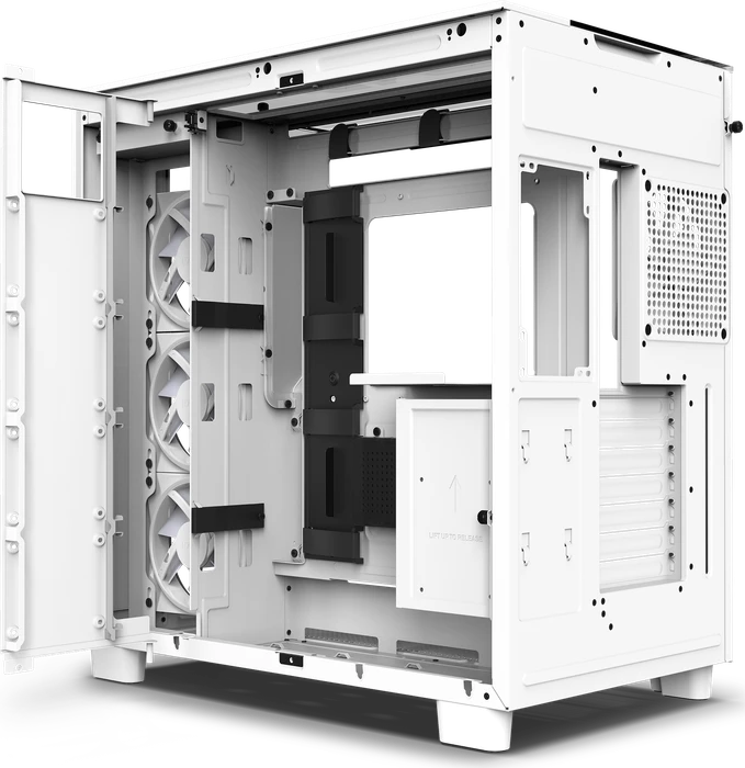 NZXT H9 Elite White, weiß, Glasfenster