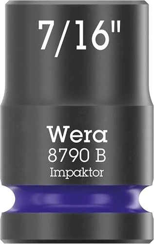 Wera 8790 B Impaktor Außensechskant Steckschlüssel 3/8" zöllig, 7/16"x30mm