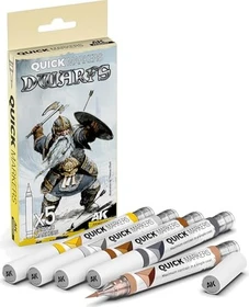 AK-Interactive Quick Markers Dwarfs Farbset, 5-tlg.