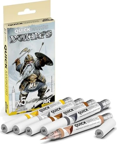 AK-Interactive Quick Markers Dwarfs Farbset, 5-tlg.