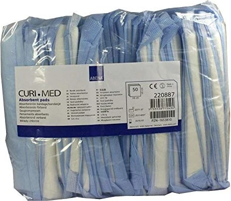 Abena Curi Med Saugkompressen unsteril, 10 x 20cm, 50 Stück