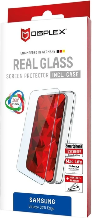 Displex Real Glass + Case für Samsung Galaxy S25 Edge