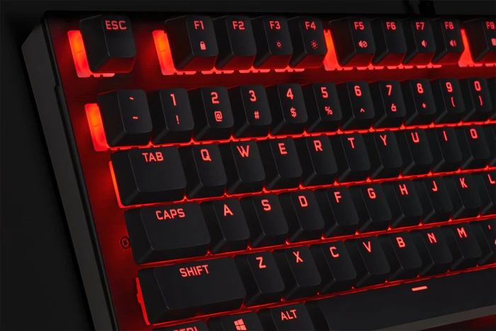 Corsair K60 PRO, LEDs rot, schwarz, Cherry VIOLA, USB, DE