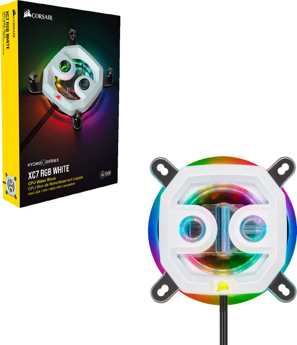 Corsair Hydro X Series XC7 RGB - 2019, weiß, 115X/AM4