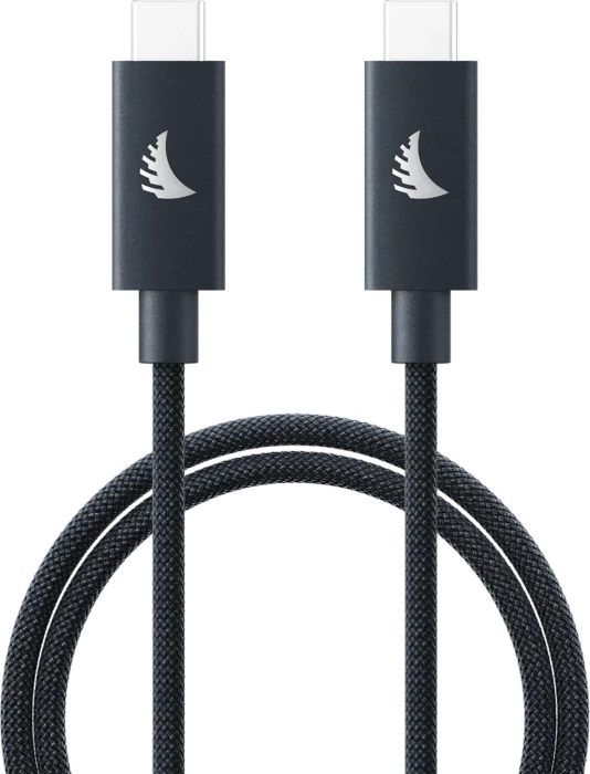 Angelbird USB4 Gen3x2 Kabel Standard, 40Gb/s, 8K60Hz, 240W PD, USB-C Stecker auf USB-C Stecker, grau, 1m