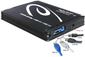 DeLOCK mSATA, eSATAp 6Gb/s + USB-A 3.0