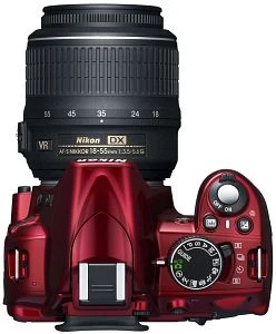 Nikon D3100 rot mit Objektiv AF-S DX 18-55mm 3.5-5.6 G VR