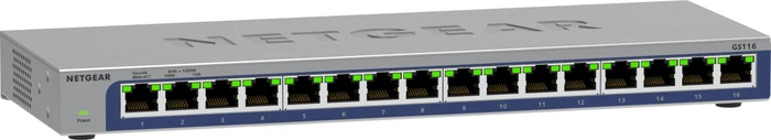 Netgear GS116 Desktop Gigabit Switch, 16x RJ-45