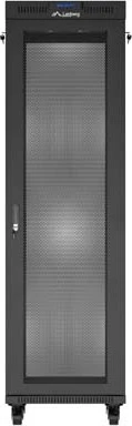 Lanberg 19" Rackschrank 42HE, LCD, freistehend, Flat Pack, V2, Gitternetztür, IP20, RAL 9004, 600mm tief