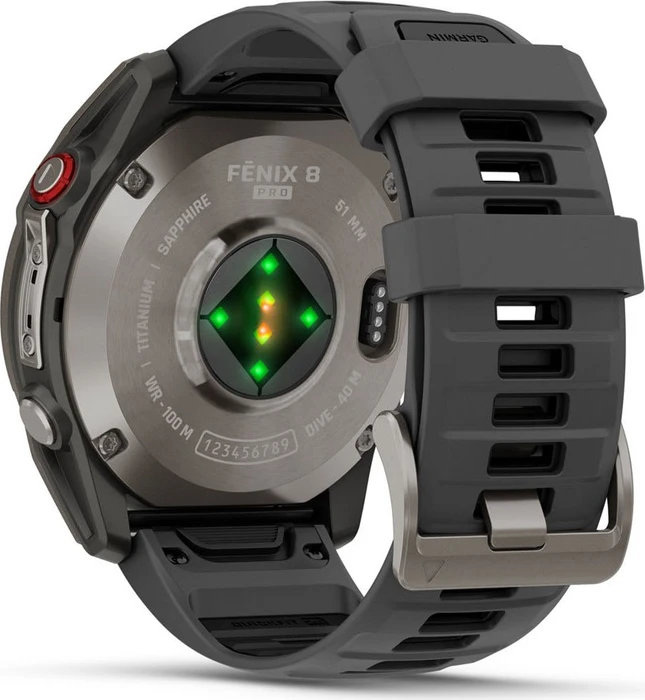 Garmin Fenix 8 Pro 51mm AMOLED titanium/black silicone