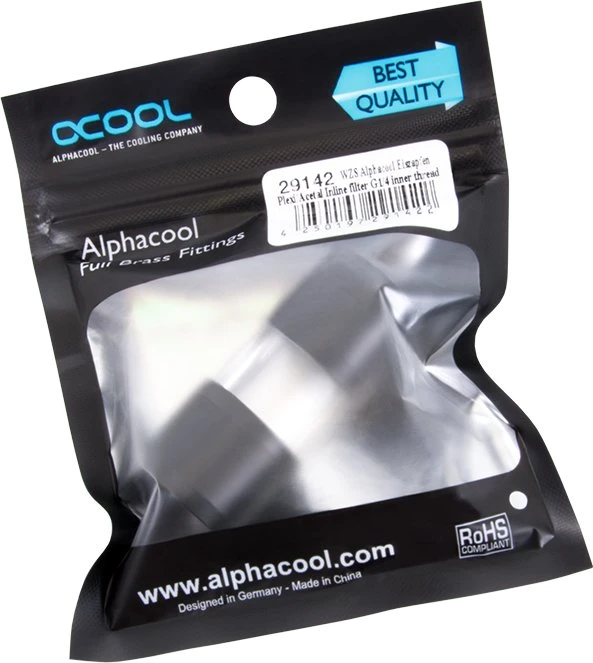 Alphacool Eiszapfen Acryl/Acetal Inline Filter G1/4, schwarz
