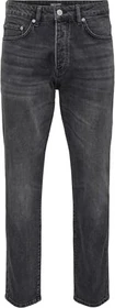 ONLY & SONS Tapered Mid Yoke Jeans black denim (Herren)