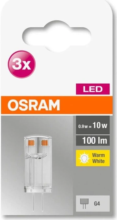Osram Ledvance LED Base Pin 0.9W/827 G4, 3 Stück