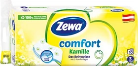 Zewa comfort Das Reinweisse Kamille Toilettenpapier 3-lagig weiß, 10 Rollen